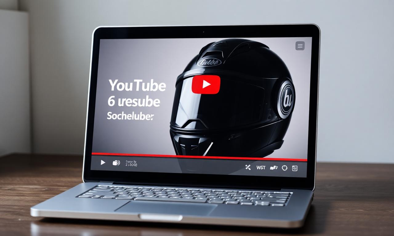 Bumper Ads example: Laptop bumper — motorcycle helmet hero