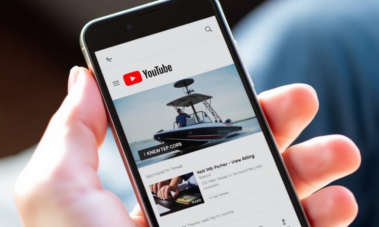 In-Feed Video Ads example: Mobile feed — bass boat wakeboard tower
