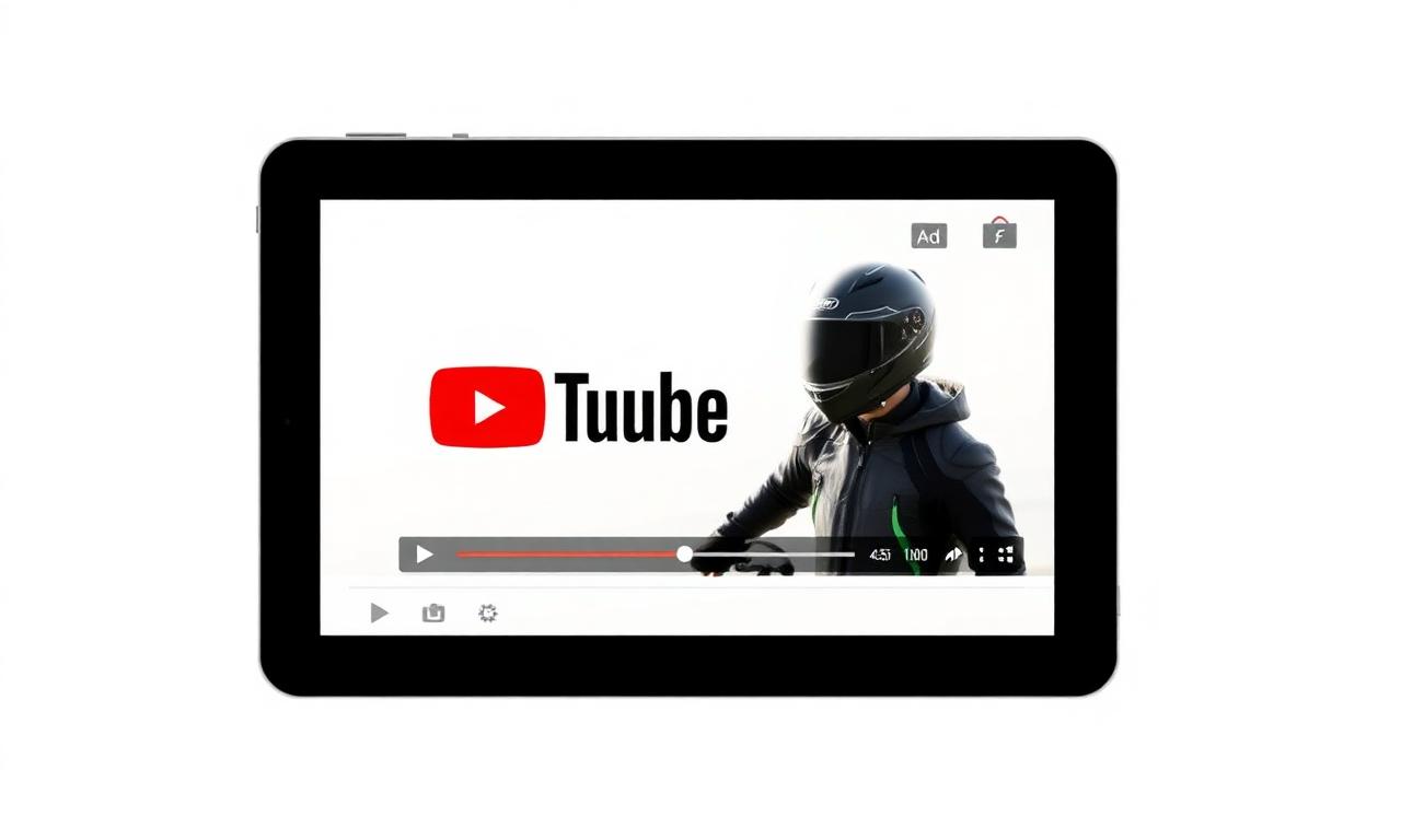 Non-Skippable In-Stream Ads example: Tablet YouTube — motorcycle gear brand spot