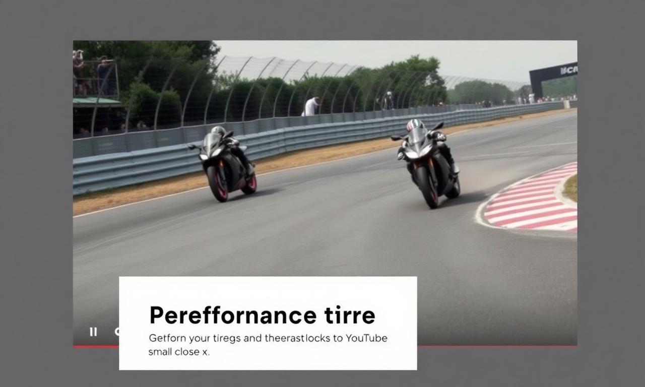 Overlay Ads example: Desktop overlay — performance tire brand on motorsport video