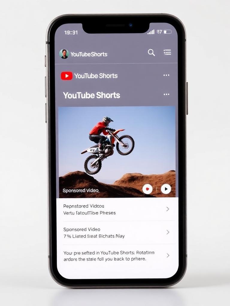 YouTube Shorts Ads example: Shorts feed — motocross vertical clip