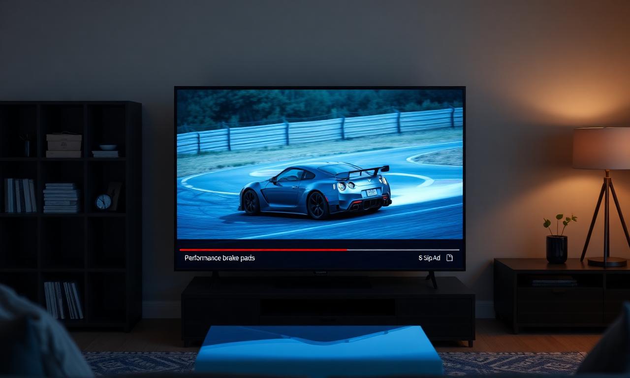 Skippable In-Stream Ads example: Connected TV — performance brake pad spot