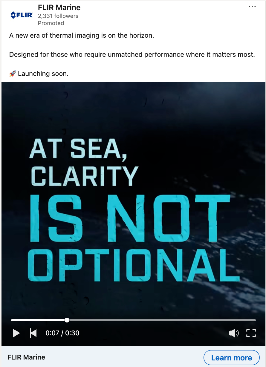 FLIR Marine – LinkedIn Video Ad